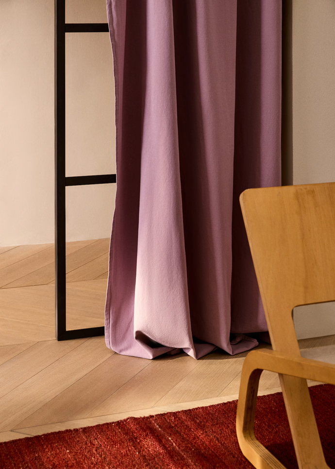 Fialový lněný závěs, MANGO HOME, 2 499 Kč