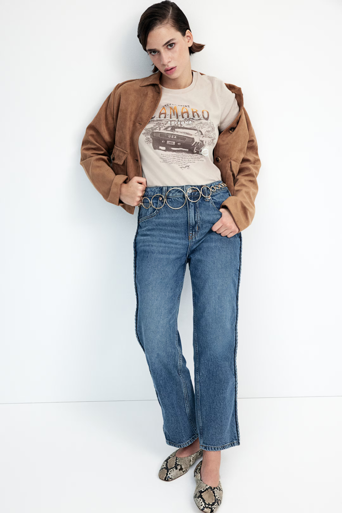 Straight High Ankle Jeans, H&M, 599 Kč