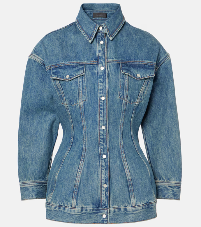 Classic wash modrá vypasovaná bunda, Wardrobe.NYC, Mytheresa, 770 Eur 