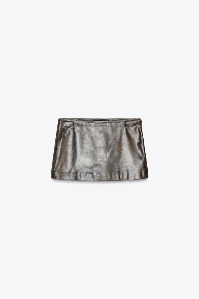 Sukně kožená, Zara, 2 299 Kč