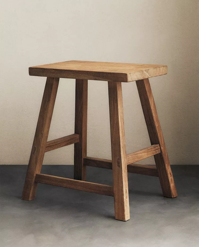Dřevěná stolička z jilmu, ZARA Home, 2899 Kč 