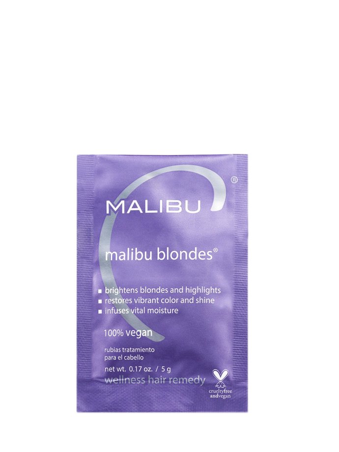 Speciální vlasové ošetření pro blond vlasy, které z nevýrazných vlasů okamžitě vytvoří zářivé s intenzivním leskem. Blondes® Wellness Remedy, Malibu C, Salononline.cz, 1050 Kč