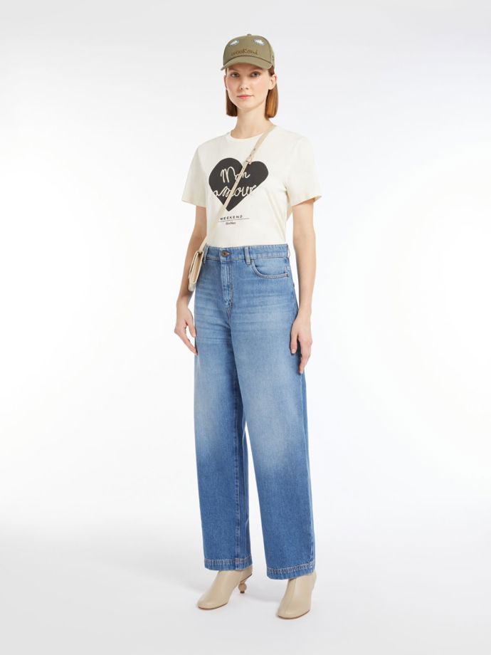 Bavlněné denim barrel džíny, MaxMara, 5000 Kč