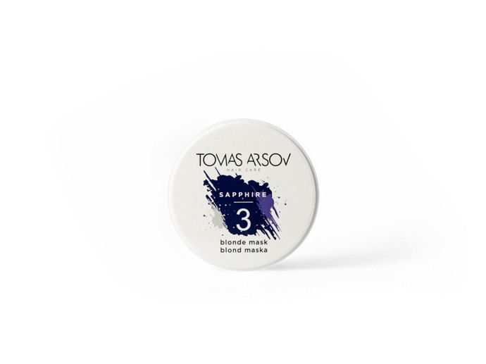 Hloubkově vyživující maska podporující studené tóny Tomas Arsov SAPPHIRE pro blond vlasy, Shop.tomasarsov.cz, 345 Kč 