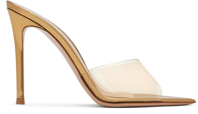 Gold Elle 105 Mules, Gianvito Rossi, SSENSE, € 620