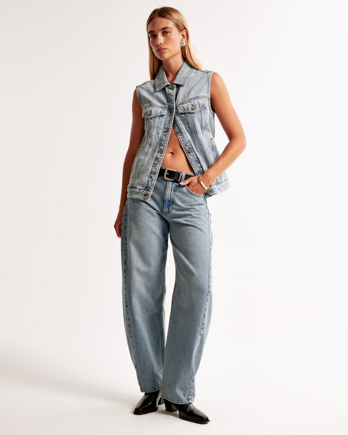 Mid Rise Barrel džíny, Abercrombie & Fitch, € 80