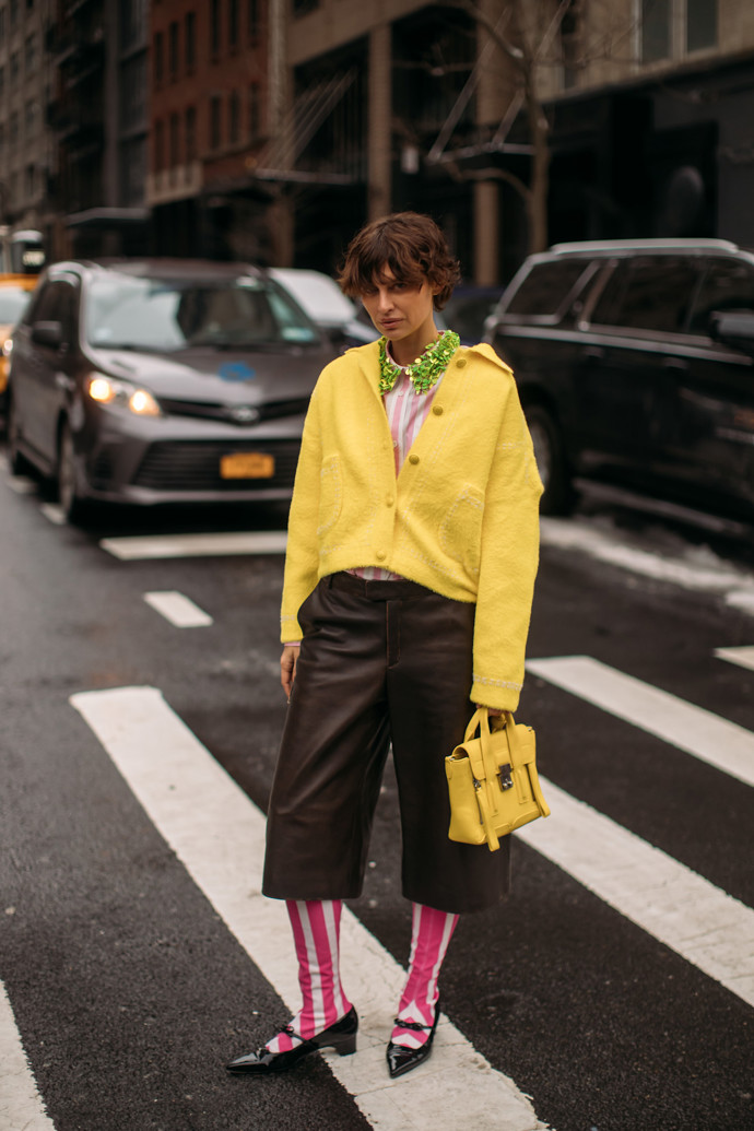 Butter yellow, New York, streetstyle, FW25