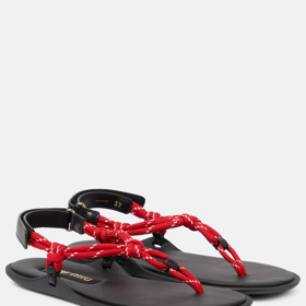 Řemínkové sandály Riviere s koženým lemováním, MIU MIU, MyTheresa, € 690