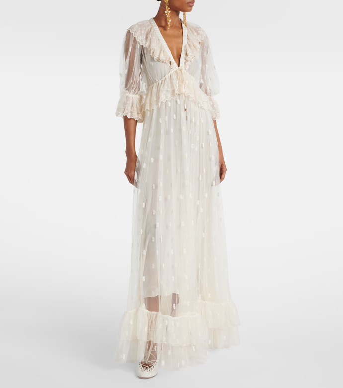 Vyšívané krajkované maxi šaty, Chloé, MyTheresa, € 7,500