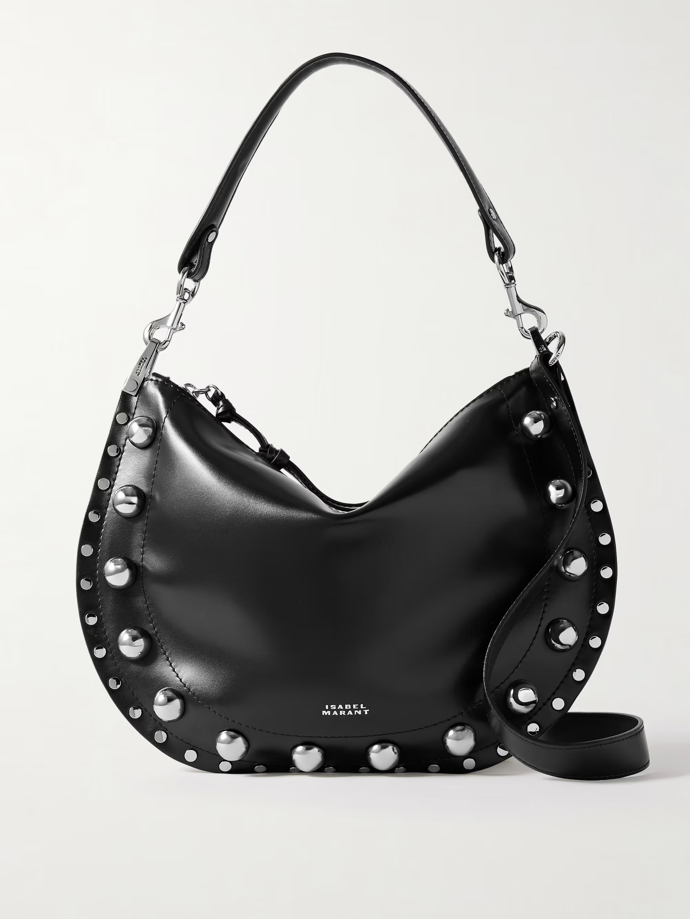 Oskan studded kožená kabelka přes rameno, Isabel Marant, NET-A-PORTER, €990