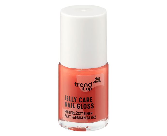 Jelly Care Gloss 020 Peachy Rosé, trend !t up, dm drogerie, 55 KčLehký, vrstvitelný lak na nehty s jemným růžovým odstínem a pečujícími složkami jako hexanal a fermentované výtažky z bobulí. Zpevňuje, hydratuje a dodává nehtům zdravý vzhled s lesklým finišem. Perfektní pro každodenní přirozený look s kapkou péče.