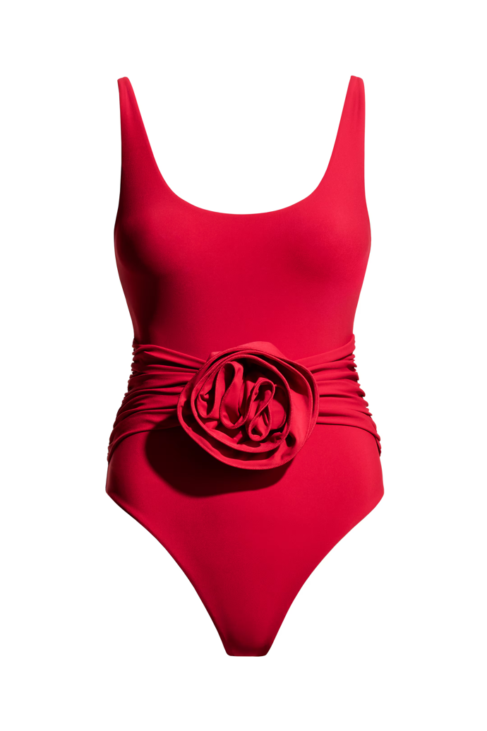 Jednodílné plavky s aplikací ve tvaru růže, Magda Butrym, H&M, 1 199 Kč