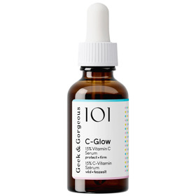 Lehké sérum s 15 % vitamínu C a antioxidanty pro sjednocený tón a pevnější pleť. Čerstvě vyráběné, silné, ale bez parfemace. Glow efekt zaručen.C-Glow, Geek & Gorgeous 101, geekandgorgeous.com, 315 Kč