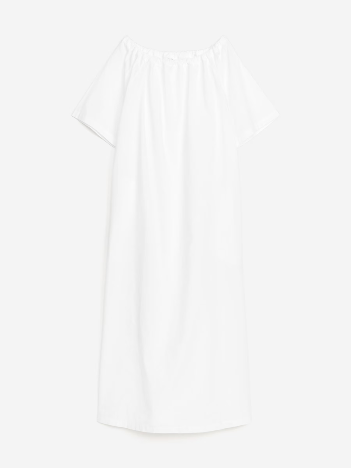 Bílé maxi šaty, Arket, 55 Eur 