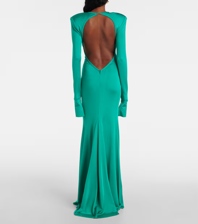 Open-back šaty, Victoria Beckham, MyTheresa, € 990