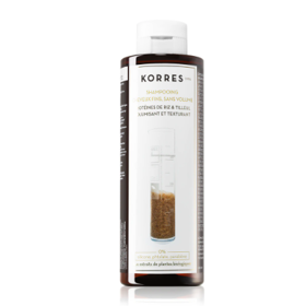  Šampon pro jemné vlasy Rice Protein & Linden, Korres, 256 Kč, prodává Notino.cz
