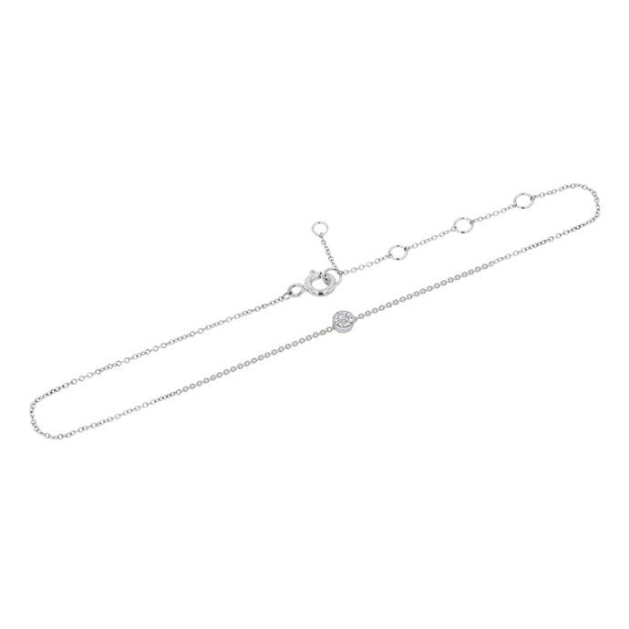 Stříbrný minimalistický náramek na nohu s lab-grown diamantem Aimie, Eppi, 4 620 Kč