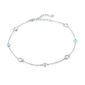 Stříbrný anklet s měsíčním kamenem, Olivie, 1750 Kč Stříbrný anklet s měsíčním kamenem, Olivie, 1750 Kč