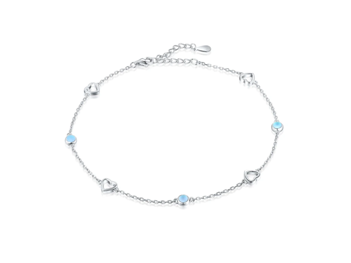 Stříbrný anklet s měsíčním kamenem, Olivie, 1750 Kč 