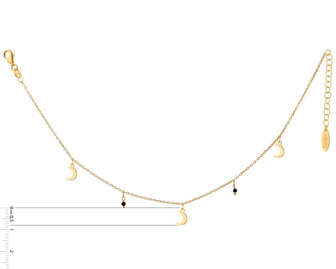 Pozlacený anklet s detaily měsíce, Apart, 763 Kč 