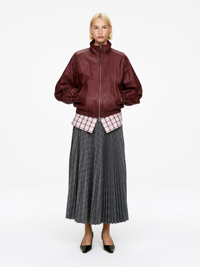 Plaid šedá sukně, Arket, 119 Eu