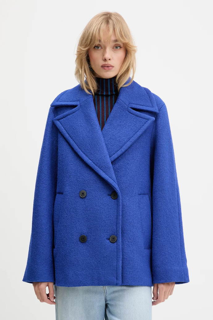 Kobaltově modrý kabát, Desigual, Answear, 4 999 Kč