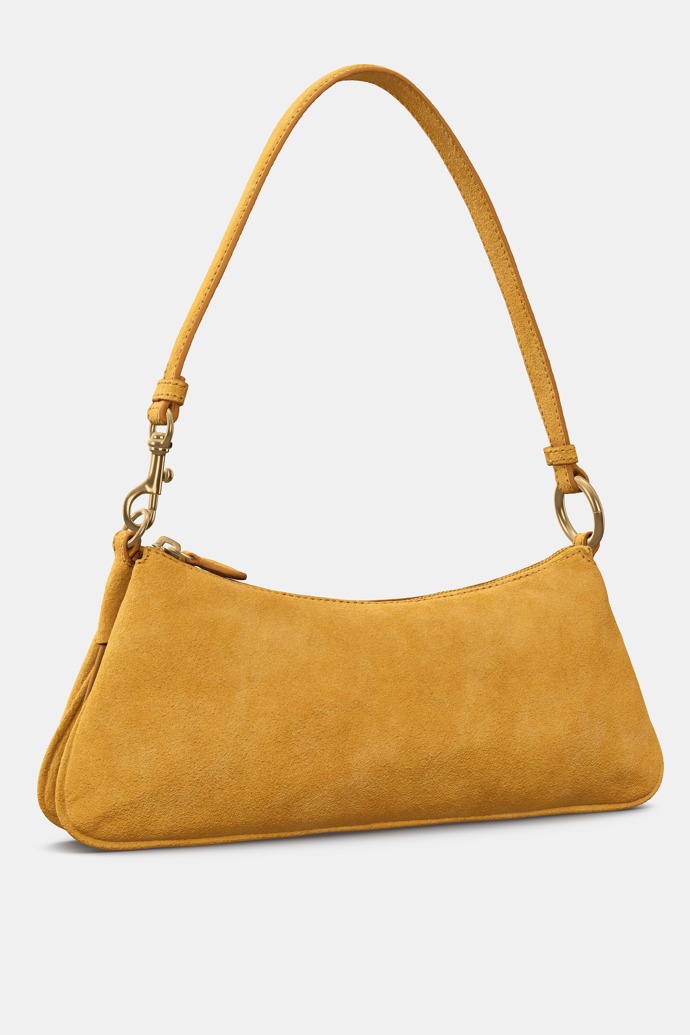 Kožená mini kabelka v hořčicové barvě, Zara, 1 299 Kč
