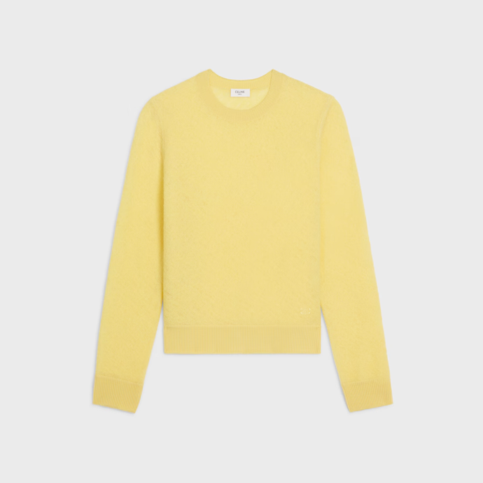 Luxusní žlutý pletený svetr, Celine, 950 Eur 