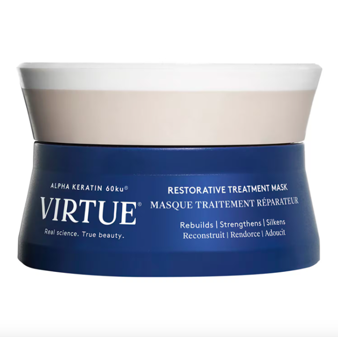  Opravná maska pro vlasy po tepelném stylingu a chemických procesech Restorative Treatment Mask, Virtue, 880 Kč