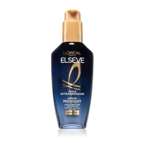 L’Oréal Paris Elseve Extraordinary Oil – Noční sérum na vlasyBohatá, ale lehká noční péče, která během spánku vyživí suché a oslabené délky, uhladí povrch a ráno zkrátí styling na minimum. Pomáhá předcházet krepatění až na 96 hodin a zanechá vlasy hebké, poddajné a voňavé – bez mastných stop na polštáři a bez oplachování. Ideální jako rychlá večerní „pojistka“ pro hladký lesk a měkké konečky.Elseve Extraordinary Oil Night Serum, L’Oréal Paris, Notino, 340 Kč