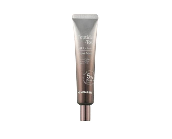 MEDIPEEL Tox-Bor Eye Cream„Botox-like“ efekt bez jehly: acetylhexapeptid-8 pomáhá zjemnit mimické vrásky, kolagen dodá vláhu a pružnost. Krém cílí na otoky, povadlost i dehydrataci a zanechá oční okolí hladší a svěžejší. Skvělý pro ty, kdo chtějí rychlý liftingový dojem.Tox-Bor Eye Cream, MEDIPEEL, Ksisters, 490 Kč