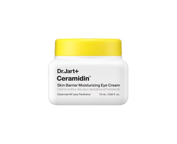 Dr.Jart+ Ceramidin™ Eye CreamMáslově hebký krém pro sušší a citlivé oční okolí. Ceramidy posílí kožní bariéru, hydratační komplex zklidní pnutí a kofein pomůže s ranními otoky – bez žmolků pod make-upem. Volba pro dny, kdy chcete komfort a vyhlazený finiš na první dobrou.Ceramidin™ Eye Cream, Dr.Jart+, Sephora, 950 Kč