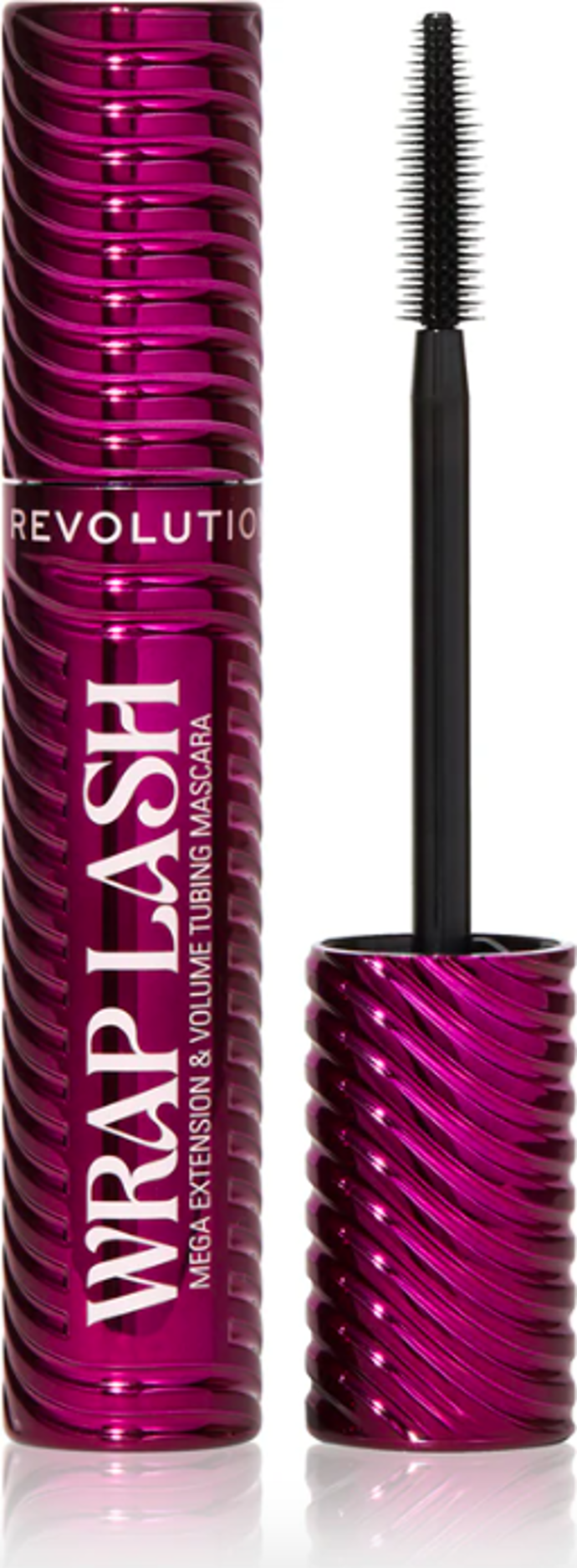  Řasenka pro prodloužení, natočení a objem Wrap Lash Tubing, odstín Burgundy, Makeup Revolution, 314 Kč
