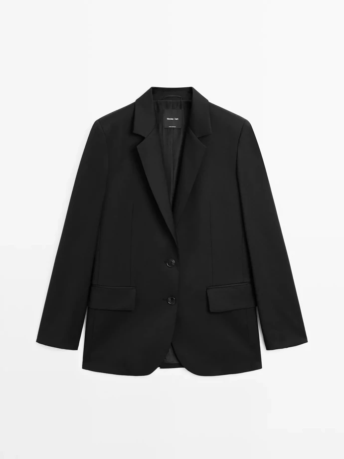 Extra jemné sako na dva knoflíky z vlny, Massimo Dutti, 4 599 Kč