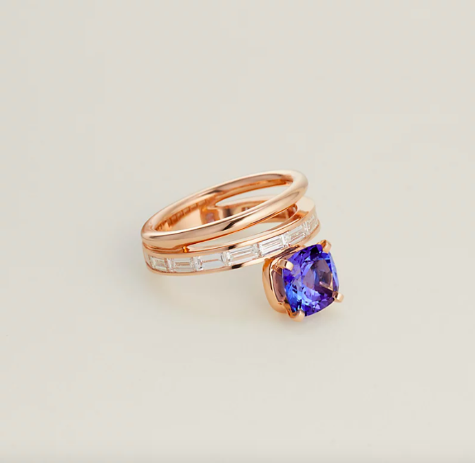  Prsten Hermès Grand Jete double band solitaire engagement ring, Hermés, 1 044 000 Kč 