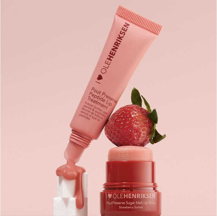  Vyživující peeling na rty Pout Preserve Sugar Melt Lip Scrub, Olehenriksen, prodává Sephora, 480 Kč