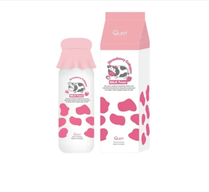  Jahodový kolagenový mléčný toner, Quret, prodává Dr.Max, 359 Kč