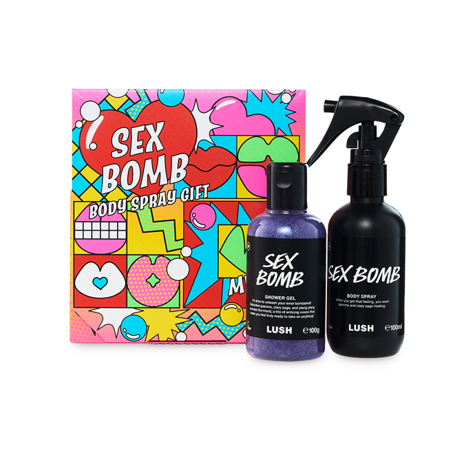  Sprchový gel a tělový sprej Sex Bomb, Lush, 950 Kč