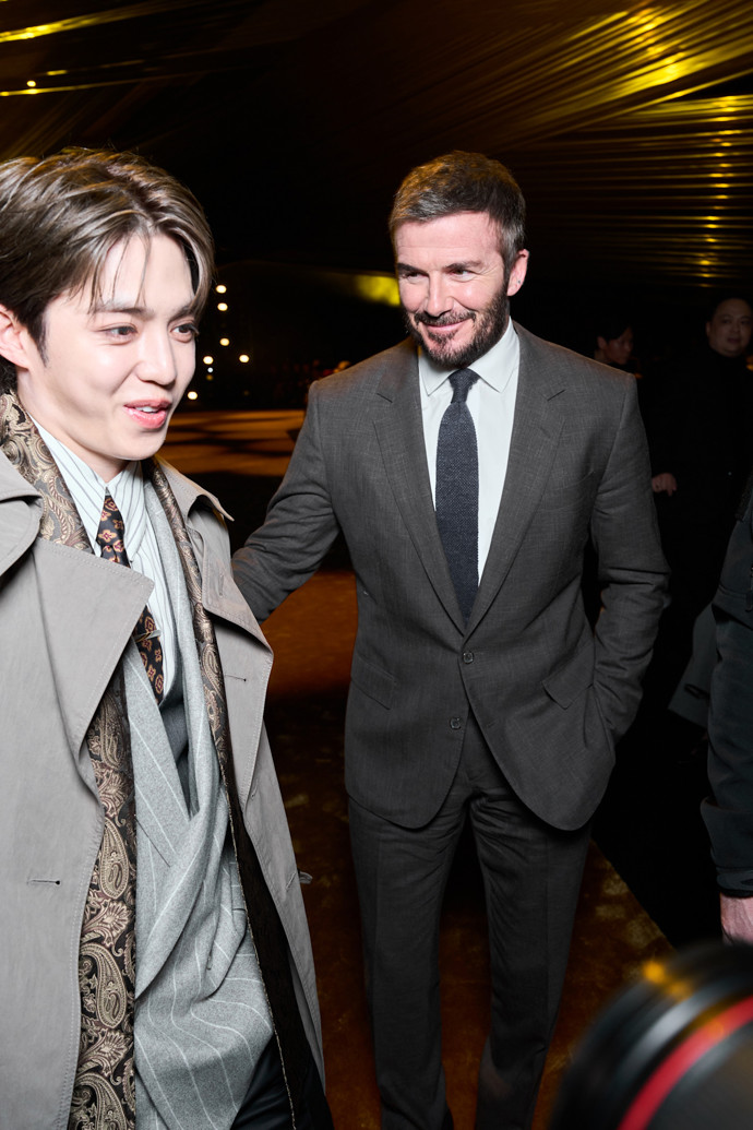  David Beckham na přehlídce Boss