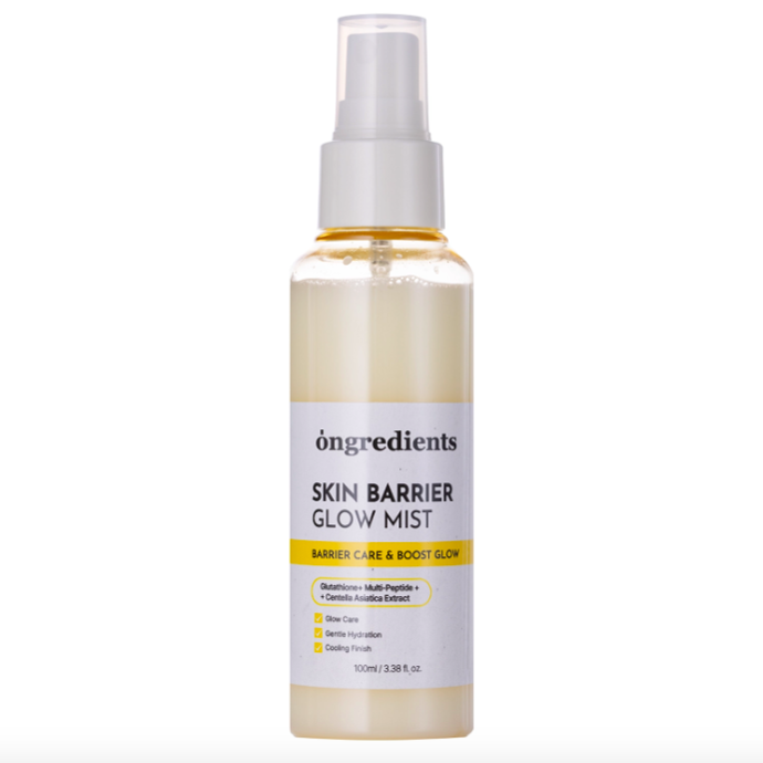  Rozjasňující sprej pro posílení kožní bariéry Skin Barrier Glow Mist, Ongredients, prodává Cosibella.cz, 369 Kč