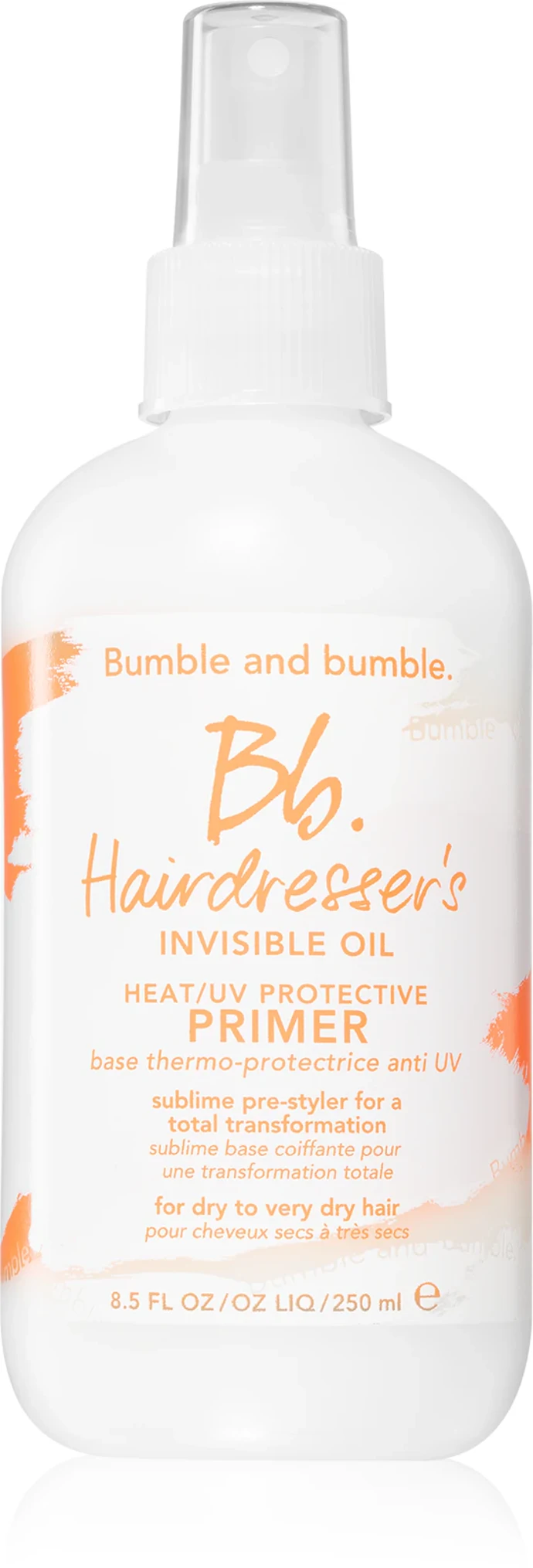 Bumble and bumble Hairdresser's Invisible Oil Heat/UV Protective Primer, prodává Notino, 900 Kč (250 ml)Univerzální pomocník, který hydratuje, chrání před teplem až do 232 °C a UV filtr navíc brání vysušení od slunce. 