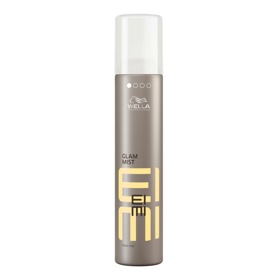 Eimi Glam Mist (Wella Professionals) – mlha ve spreji dodávající oslnivý lesk, chrání před UV zářením a přirozeně uhladí účes, vhodné pro hollywoodské vlny i sleek bun. Marionnaud, 433 Kč