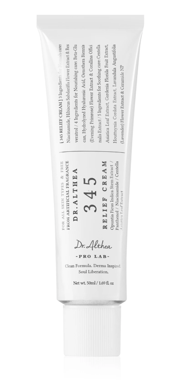 K-beauty: Dr. Althea 345 Relief Cream, prodává Ksisters, 408 Kč / 50 ml. Lehký, rychle vstřebatelný krém s niacinamidem a panthenolem, korejský bestseller i pro citlivou pleť. K-beauty: Dr. Althea 345 Relief Cream, prodává Ksisters, 408 Kč / 50 ml. Lehký, rychle vstřebatelný krém s niacinamidem a panthenolem, korejský bestseller i pro citlivou pleť.
