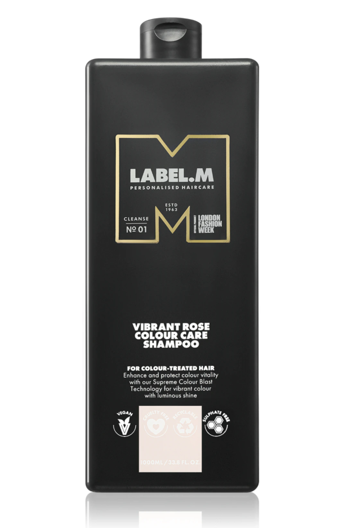 label.m Vibrant Rose Colour Care Shampoo, 300 ml, 695 Kč, prodává my-labelm.cz.