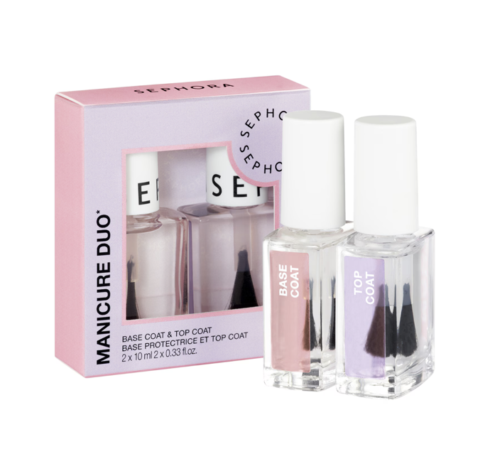Sephora Collection Kit Duo de Manicure – ochranná báze a krycí vrstva, 2× 10 ml, 385 Kč, prodává Sephora.