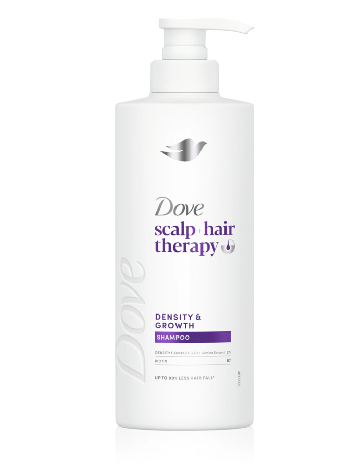 Dove Scalp + Hair Therapy Density & Growth, šampon pro posílení vlasů, 400 ml, 250 Kč, prodává Notino.