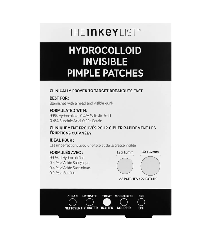 The Inkey List Hydrocolloid Invisible Pimple Patches, 22 ks, 290 Kč, prodává Sephora.