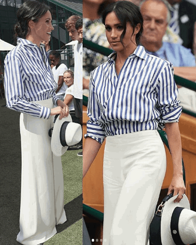 Proč si Meghan Markle oblékla na wimbledonské finále Ralpha Laurena?