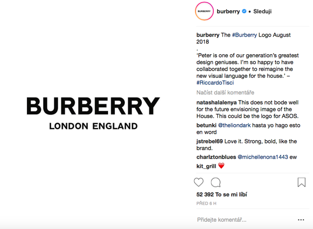 Riccardo Tisci představil nové logo Burberry. Líbí se vám? Riccardo Tisci představil nové logo Burberry. Líbí se vám?