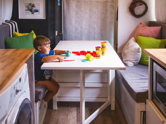 Detailní záběr na hrací koutek.